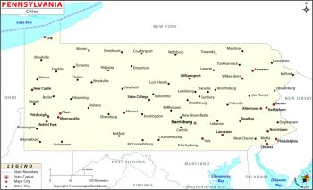 Pennsylvania Zip Code Map With Counties - 36 X 24.5 Inch Paper Map, Tubed For Shipping
