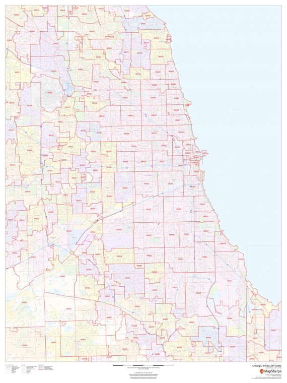 Chicago IL Zip Code Map