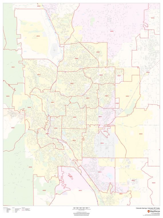Colorado Springs Zip Code Map