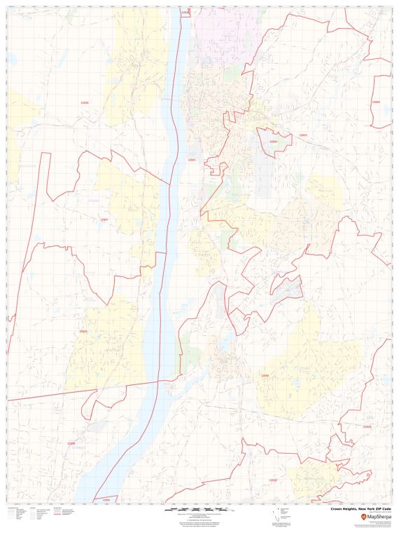 Crown Heights NY Zip Code Map