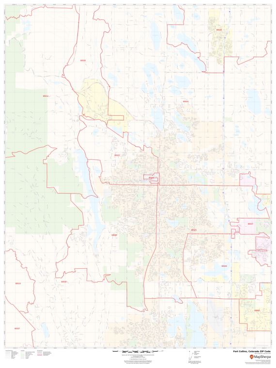 Fort Collins ZIP Code Map