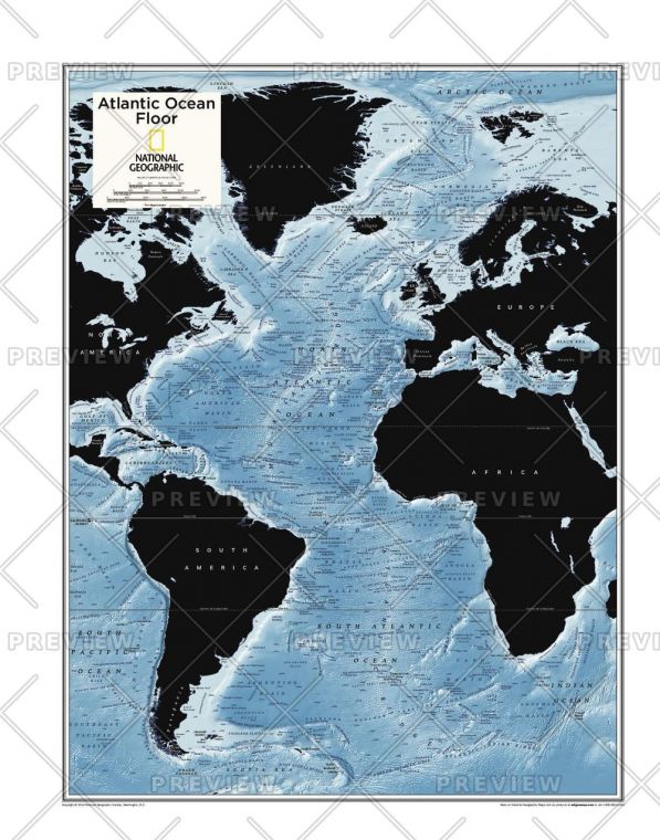 Atlantic Ocean Floor Atlas Of The World 10Th Edition Map