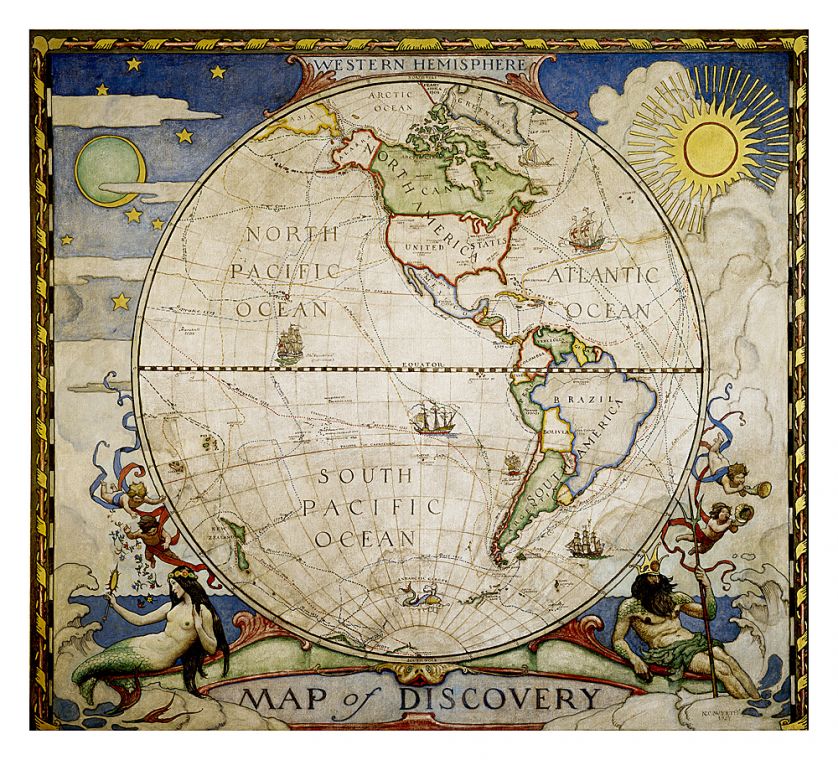 Map Of Discovery Western Hemisphere