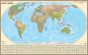 World Wall Map 1 25 000 000 Robinson Projection In Russian