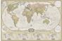 World Wall Map Retro Antique Style