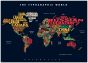 Graphic Map World Colours Black Background