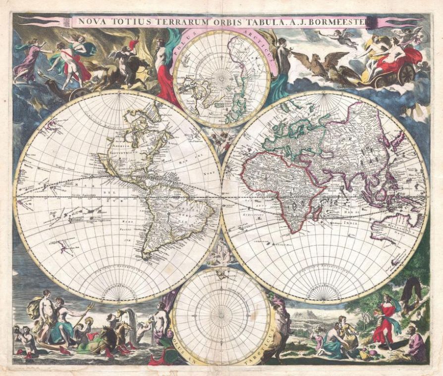 Bormeester Map Of The World 1685