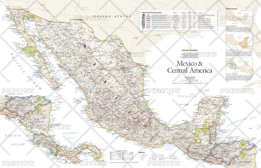 Mexico And Central America Published 2007 Map