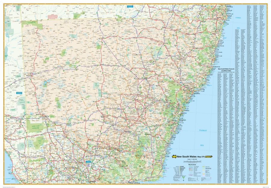 New South Wales State Wall Map