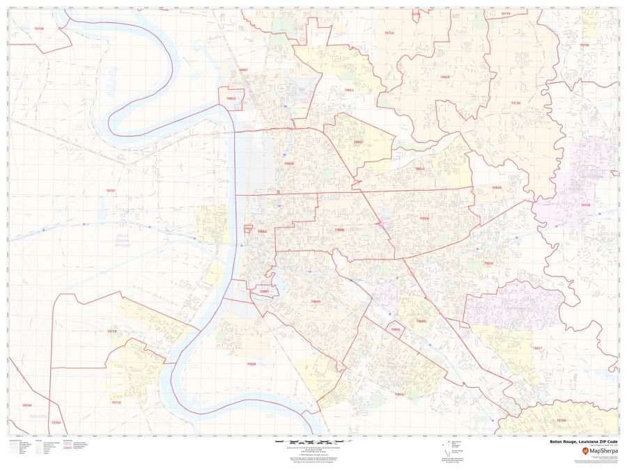 Baton Rouge ZIP Code Map