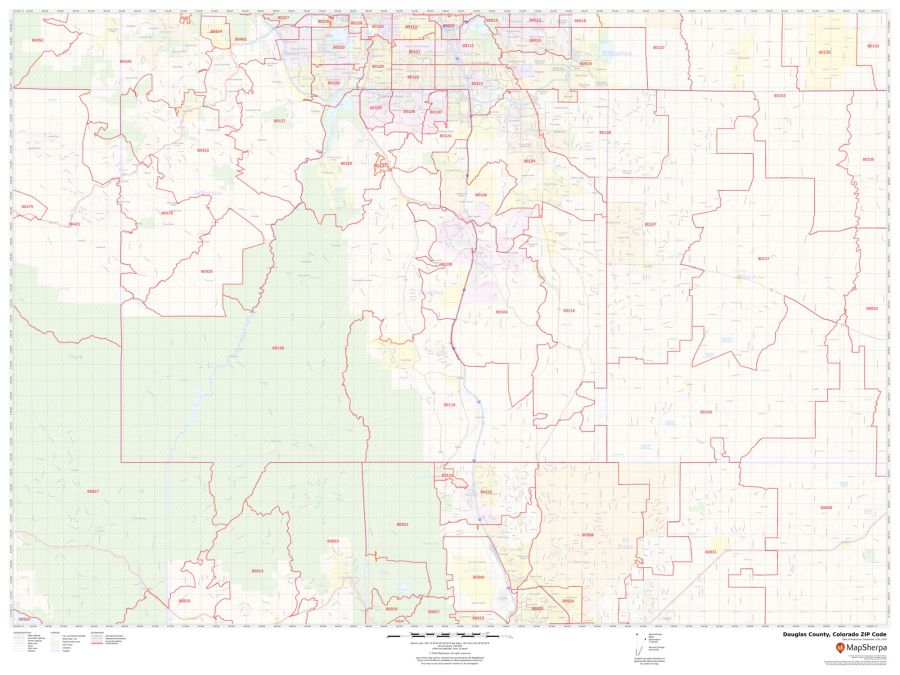 Douglas County ZIP Code Map