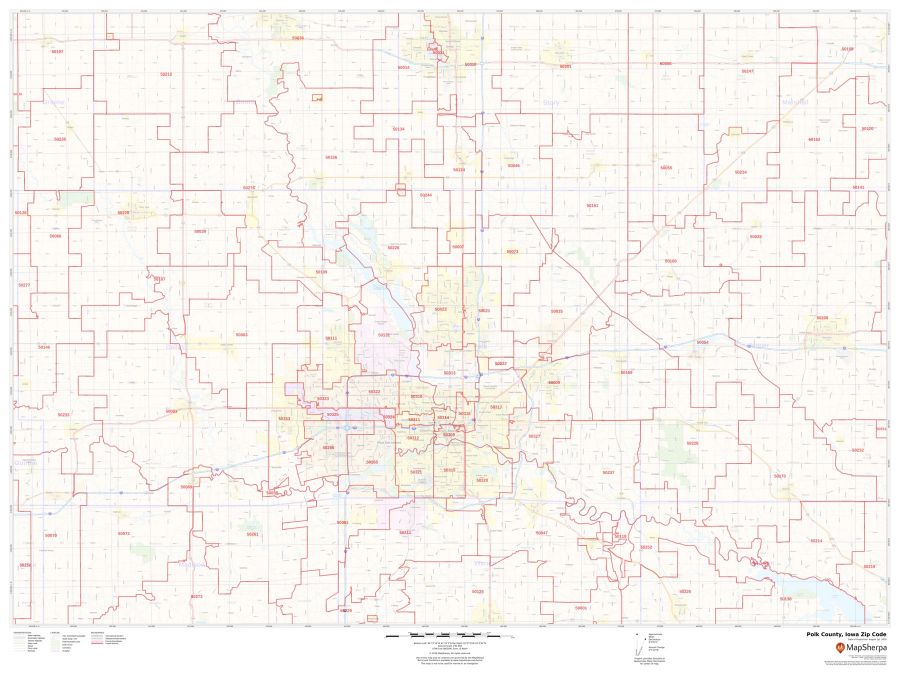 Polk County Zip Code Map Iowa