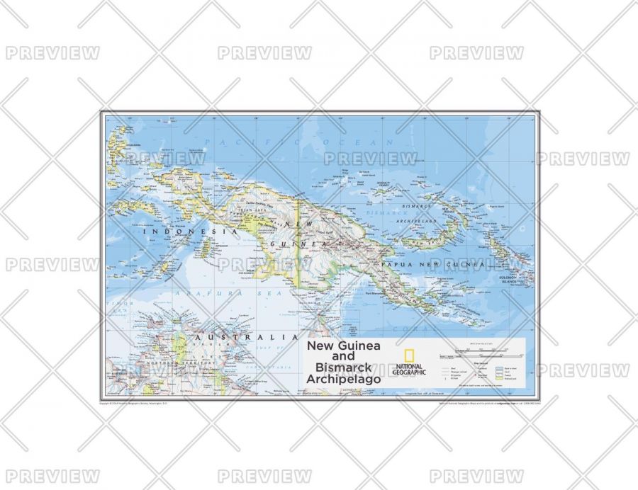 New Guinea And Bismarck Archipelago Atlas Of The World 10Th Edition Map