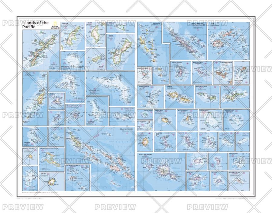 Islands Of The Pacific Atlas Of The World 10Th Edition Map