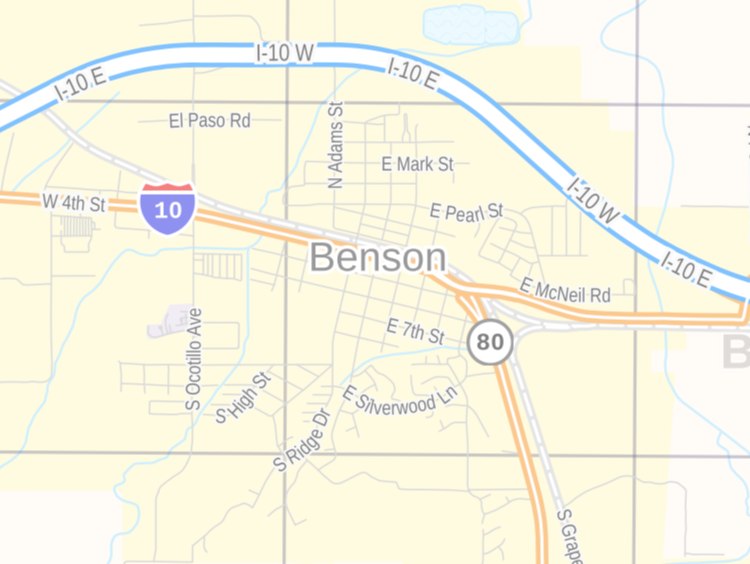 Benson Az Zip Code Map