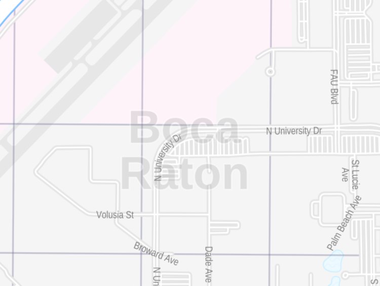 Boca Raton FL Zip Code Map
