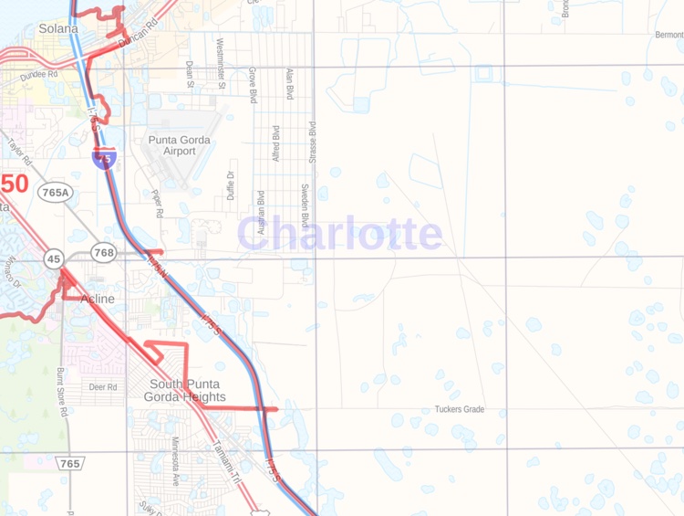 Charlotte County FL Zip Code Map