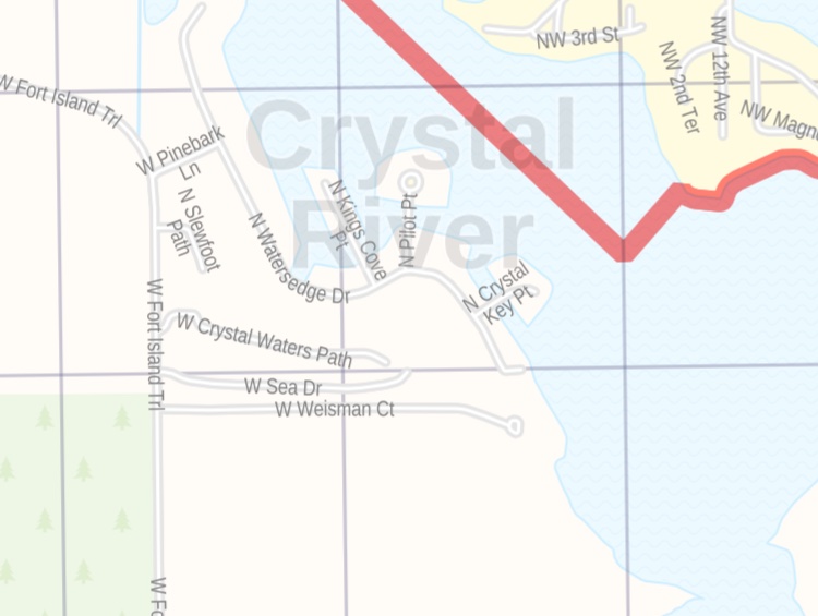 Crystal River FL Zip Code Map