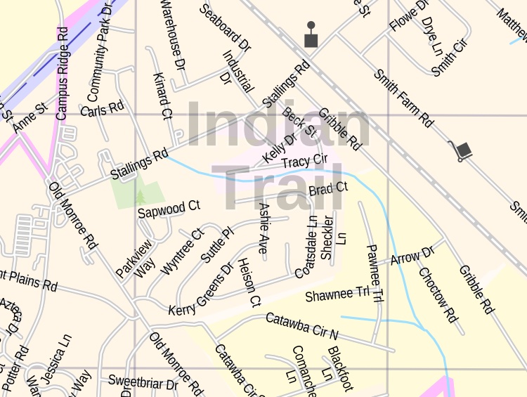 Indian Trail Nc Map