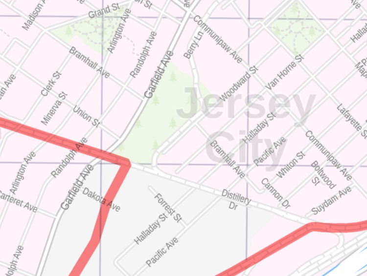 Map of Jersey City Zip Codes NJ