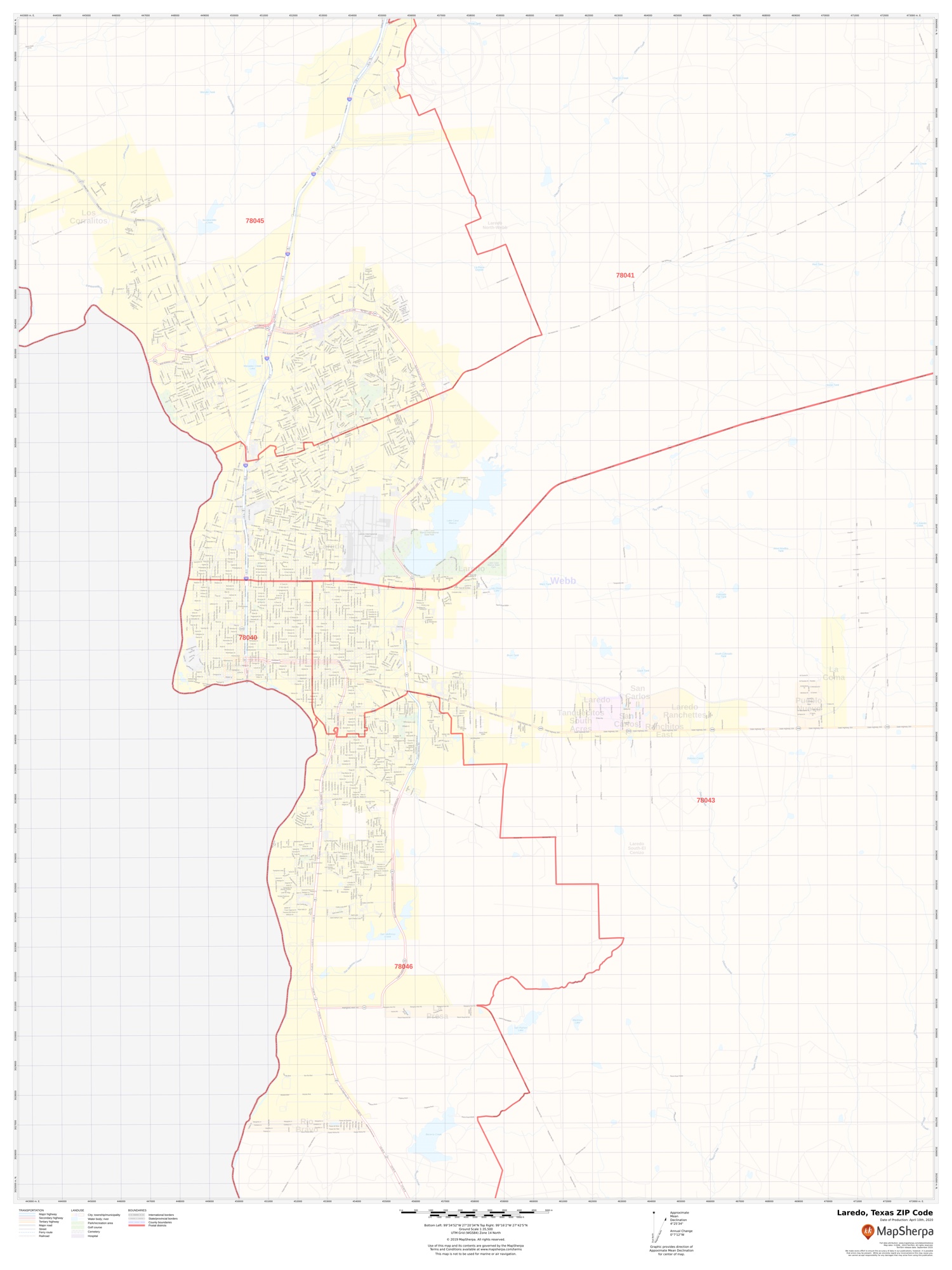 Laredo Tx Zip Code Map