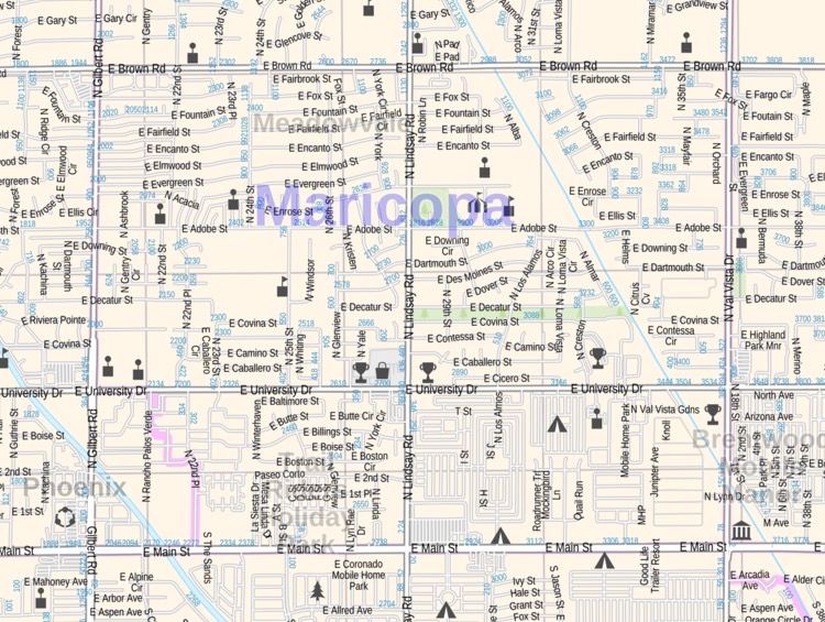 Mesa, AZ Map