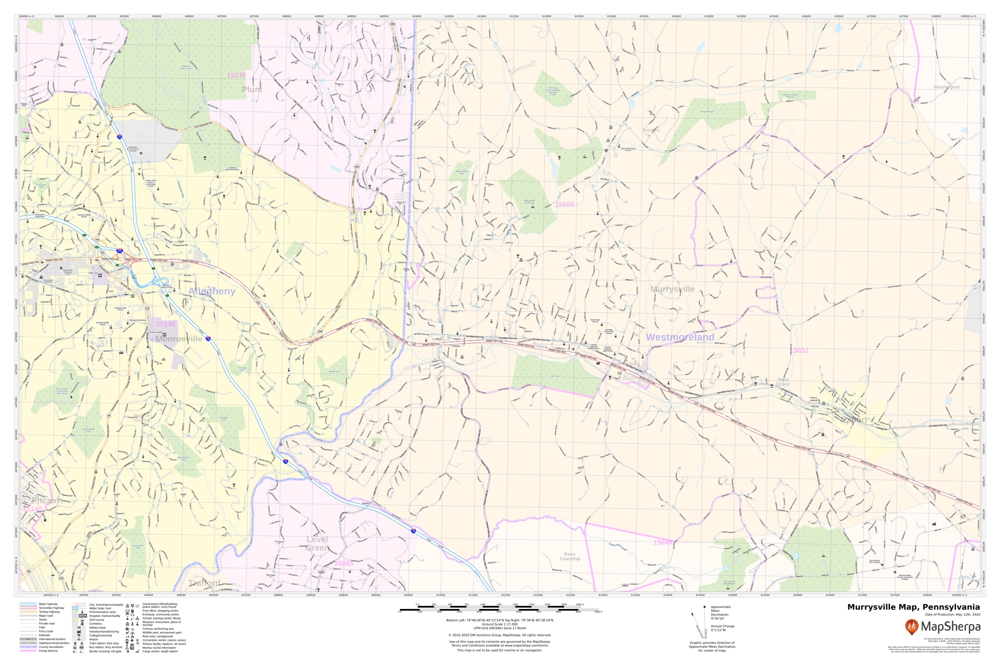 Murrysville Map, Pennsylvania