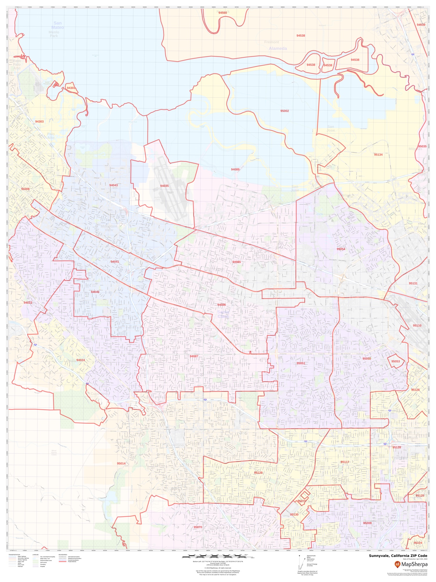 Sunnyvale Ca Zip Code Map
